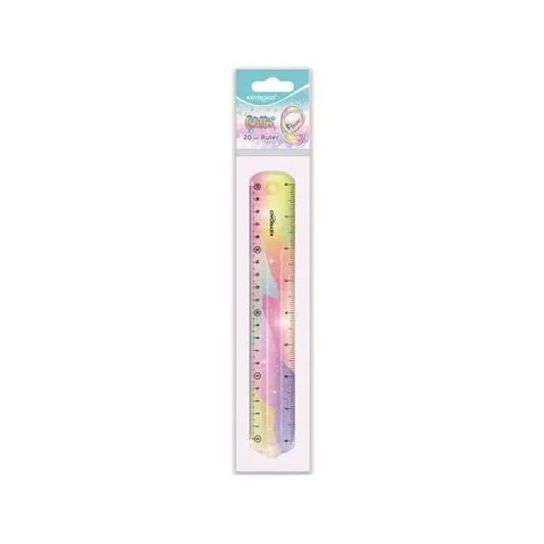 Regla flexible 20 cm con glitter x unidad Keyroad
