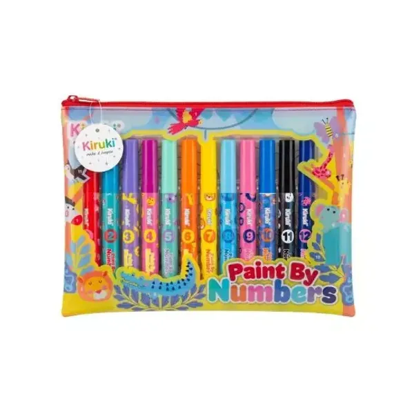 Set de actividades kiruki paint by numbers forest