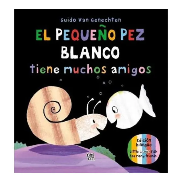 El pequeño pez blanco tiene muchos amigos