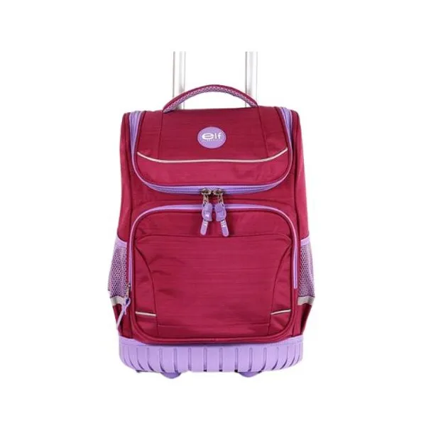 Mochila con carro 18" elf n.° 6445a base goma fucsia y lila