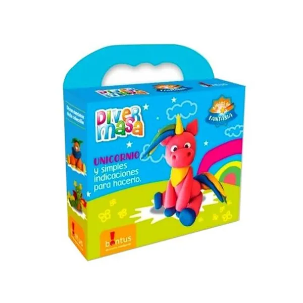 Set de masas divermasa: unicornio en caja 14.5x16 cm -
