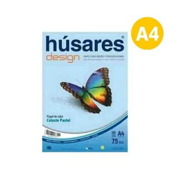 Resma a4 75 g/m2 100 hojas design celeste husares