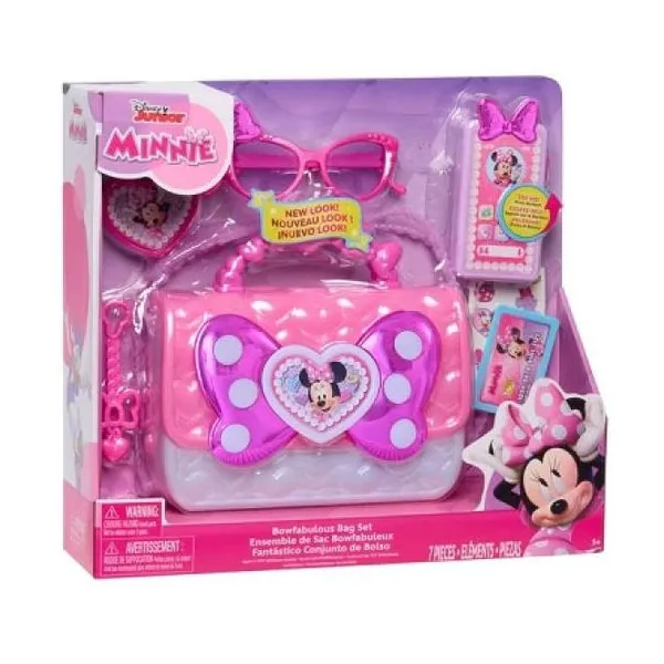 Disney jr. - juguete 30 cm set de cartera bowfabulous - minnie mouse
