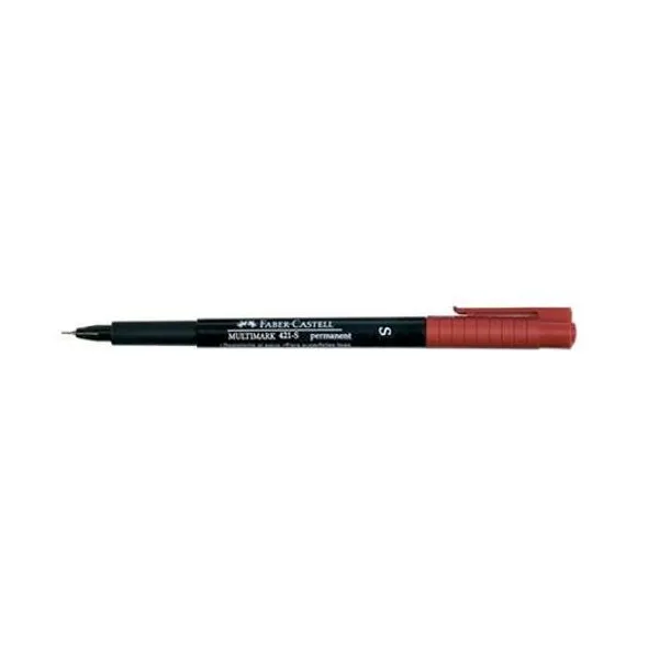 Microfibra perm multimark 421-s rojo caja x12 faber