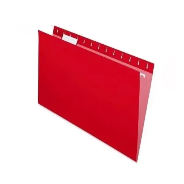 Carpeta colgante nepaco cartulina con visor roja cj.x 25 unid.