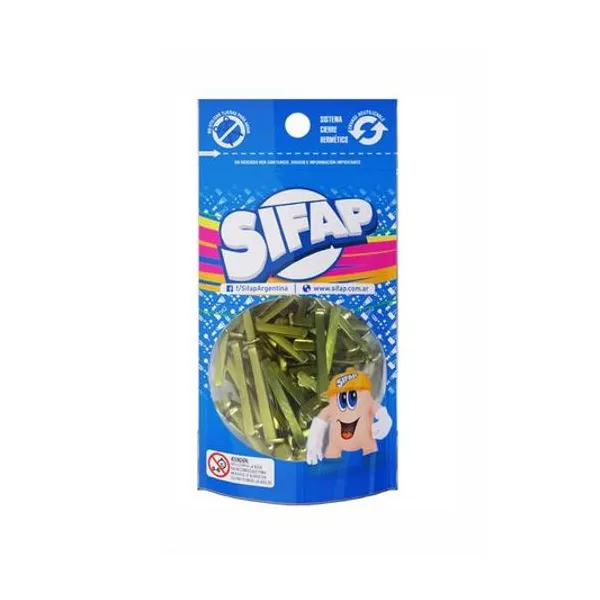 Broche dorado n.° 4 en bolsa x100 unidades Sifap