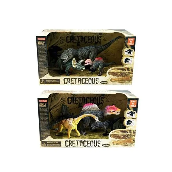 Set dinosaurios x3 unidades en caja 31x17x13 cm