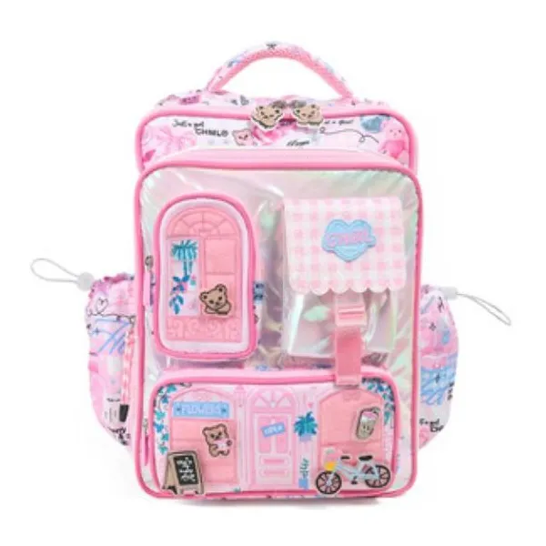 Mochila espalda 16" my house collection pink