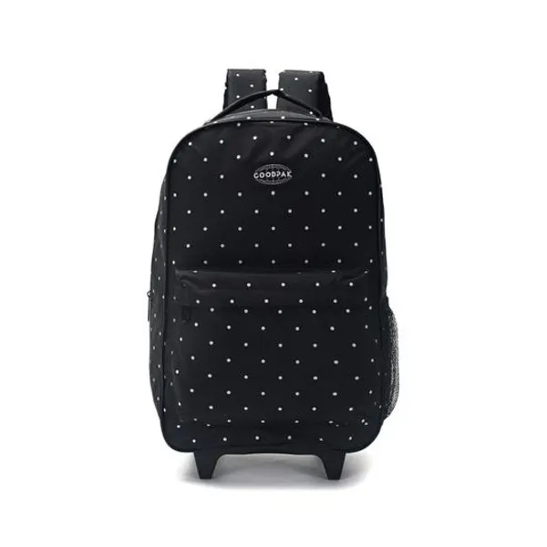 Mochila 17" con carro print camuflado lunares goodpak