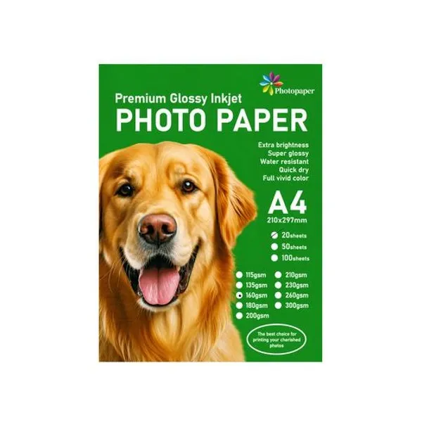 Papel fotográfico a4 simple faz 135 g 50 hojas