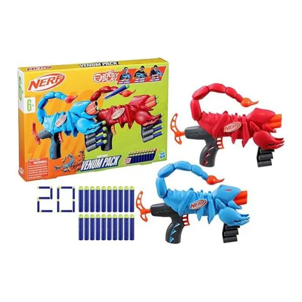 Hasbro nerf - pistola de dardos wild series venom pack