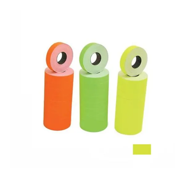 Rollo para maquina etiquetadora 12 x22 fluo amarillo x10 unid.