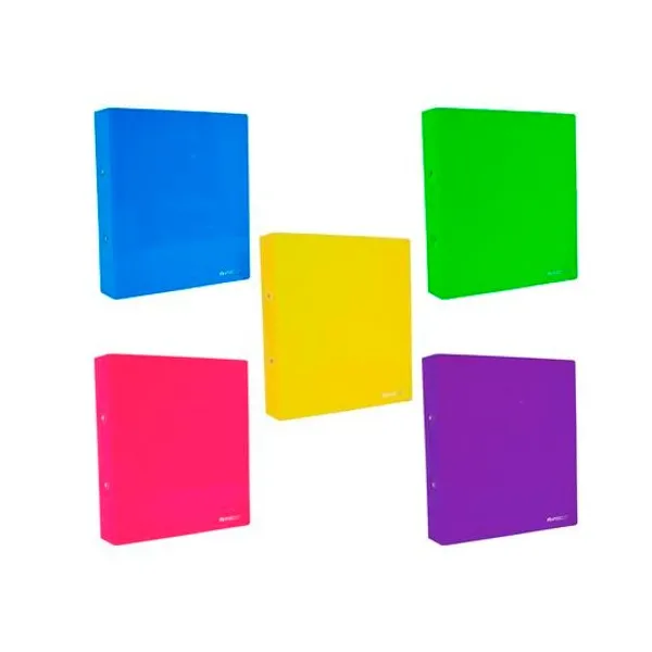 Carpeta a4 2x40 pvc x unidad colores surtidos