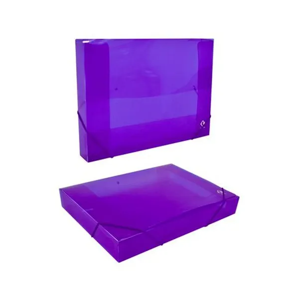 Caja de archivo pvc oficio con elastico 4.5 cm the pel