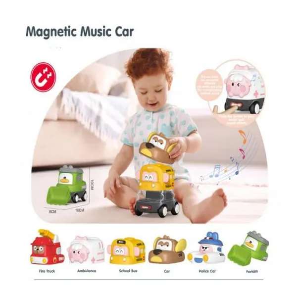 Auto magnetico con carroceria intercambiable.