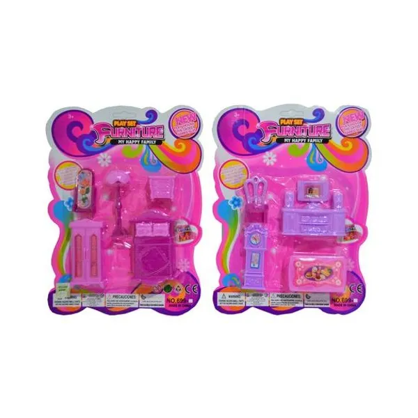 Set de muebles 5pzs en blister 28x21x3 cm