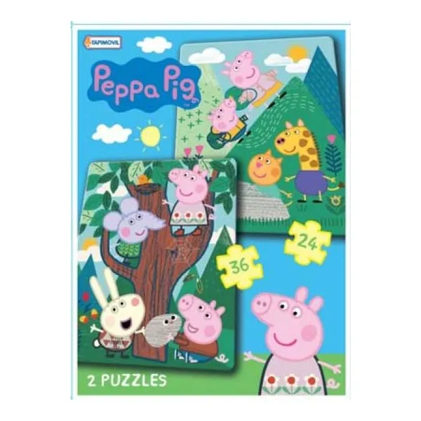 2 puzzles 24 y 36 piezas Peppa Pig