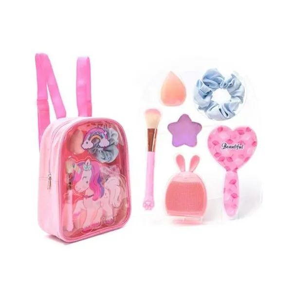 Mochila con set de belleza unicornio 20x24x6 cm Skora