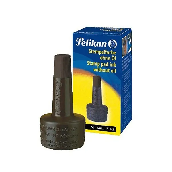 Tinta Pelikan para sello de goma 4k x28/30 cc.negro