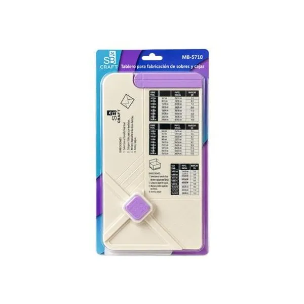Tablero para fabricar sobres y cajas 35x18 cm en blister asb