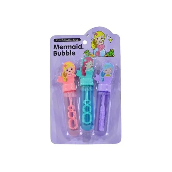 Burbujero sirenas 14 cm x3 en blister 13.5x22.5 cm