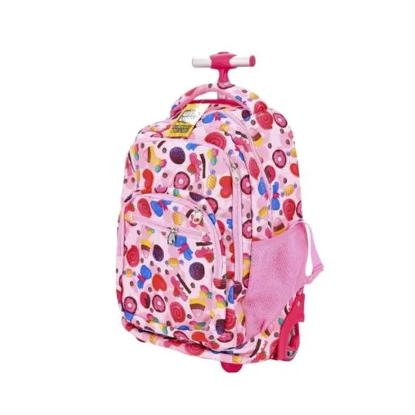 Mochila con carro 16.5" útil uno golosinas rosa