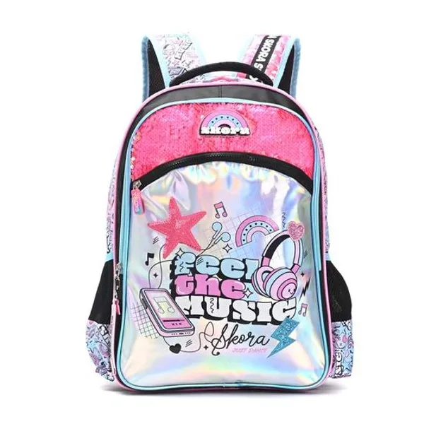 Mochila 18" espalda con llavero music Skora