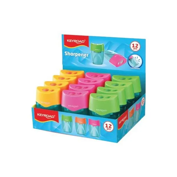 Sacapunta con deposito mellow 2 orificios caja x12 Keyroad