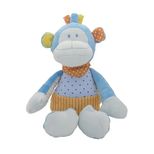 Mono celeste/perro rosa 30 cm