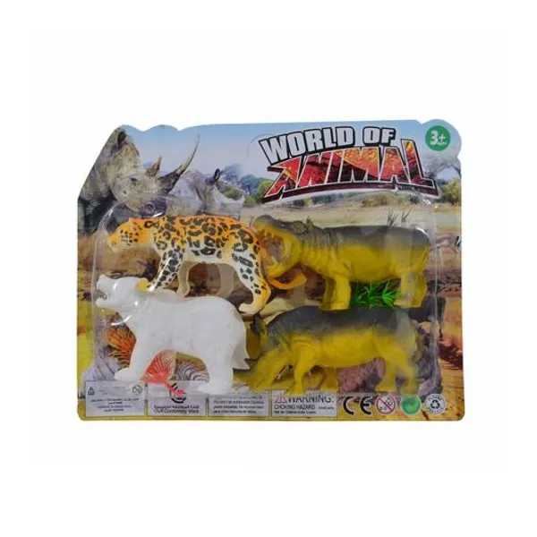 Set de animales de selva 6pzs en blister 24x19 cm
