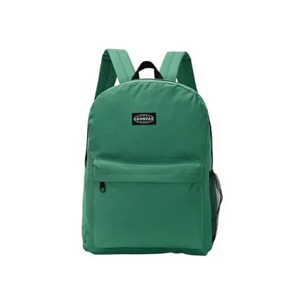 Mochila 17" espalda lisa verde goodpak