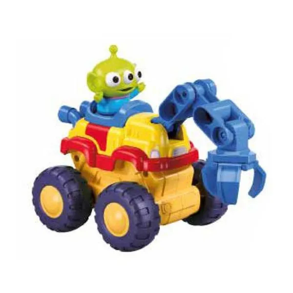 Disney on wheels - auto mediano armable 15 cm - toy story alien camión con garra