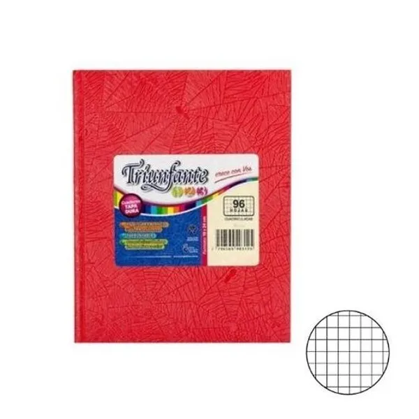 Cuaderno 19x24 cuadriculado grande 96h t/d 123 araña