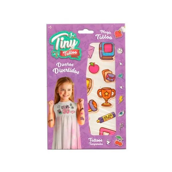 Plancha de tatuajes temporales infantil x1 15x24 cm 53769