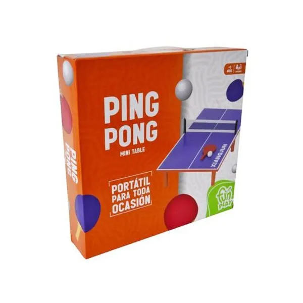 Juego ping pong de mesa en caja 31x30x7.5 cm