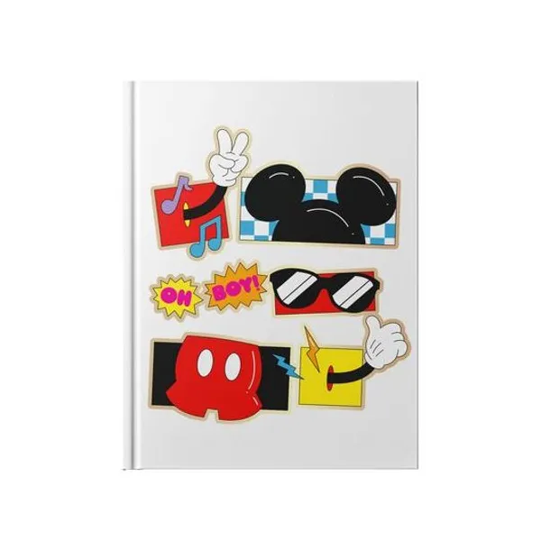 Cuaderno 14.8x21 cm rayado 64 hojas tapa dura mickey x1 modelos surtidos