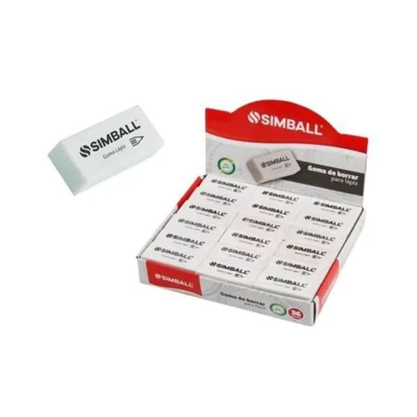 Goma de borrar lápiz caja x36 unidades Simball