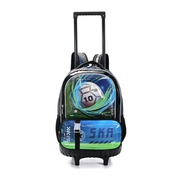 Mochila 18" con carro fútbol pelota 3d Skora