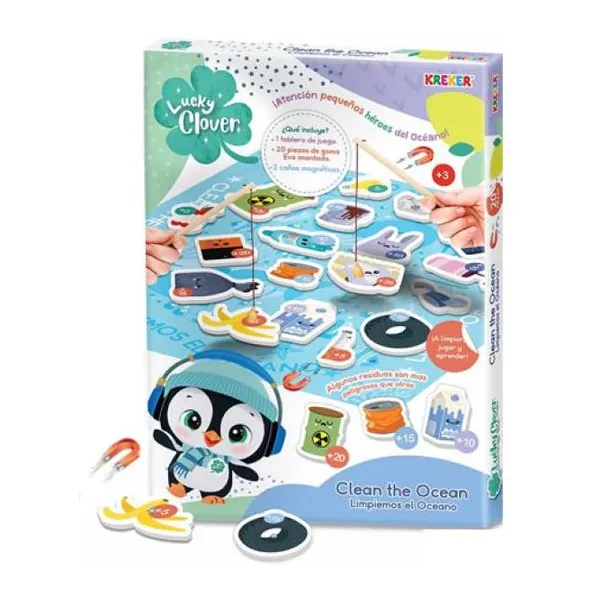 Clean the ocean. juego magnetico de pesca