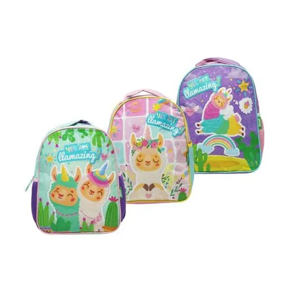 Mochila 12" espalda llamazing x unidad modelos surtidos lsyd