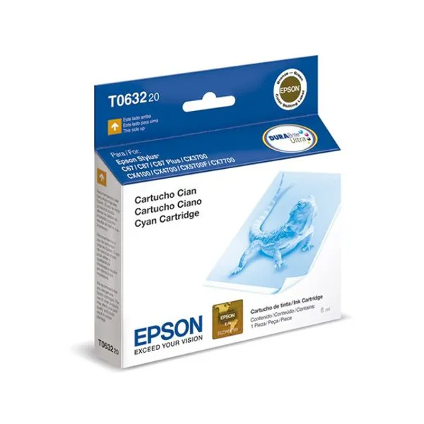 Cartucho Epson orig.t063220-al cyan c67/87/cx3700