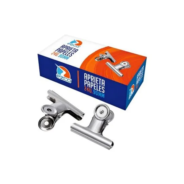 Aprieta papeles metal 90 mm caja x24 Ezco
