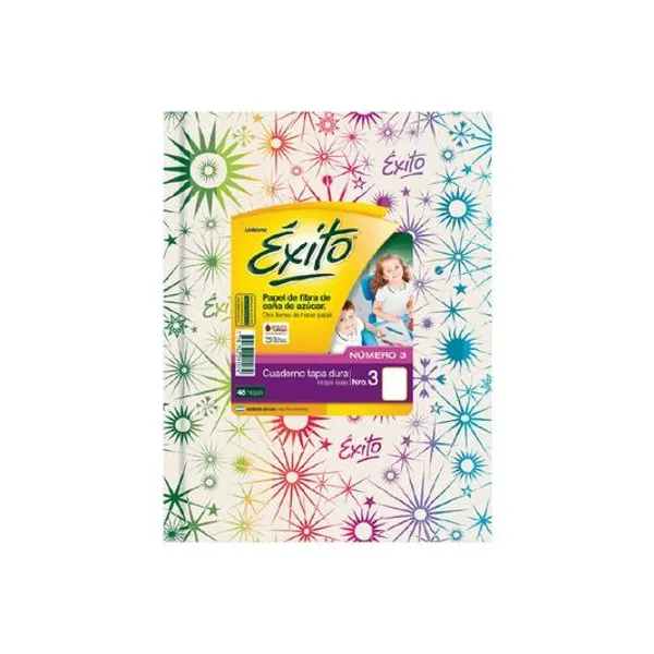 Cuaderno 19x24 liso tapa dura universo 48h Éxito -