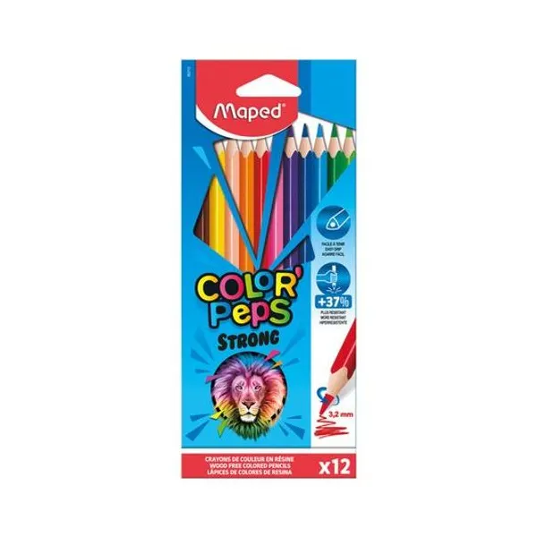 Lápiz de color peps strong largo caja x12 Maped
