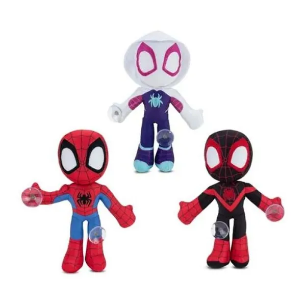 Peluche spidey 25 cm posable con ventosas para sujetarlo