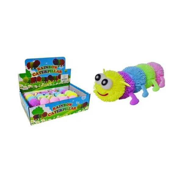 Squishy gusano con luz 5x17 cm x1 colores surtidos