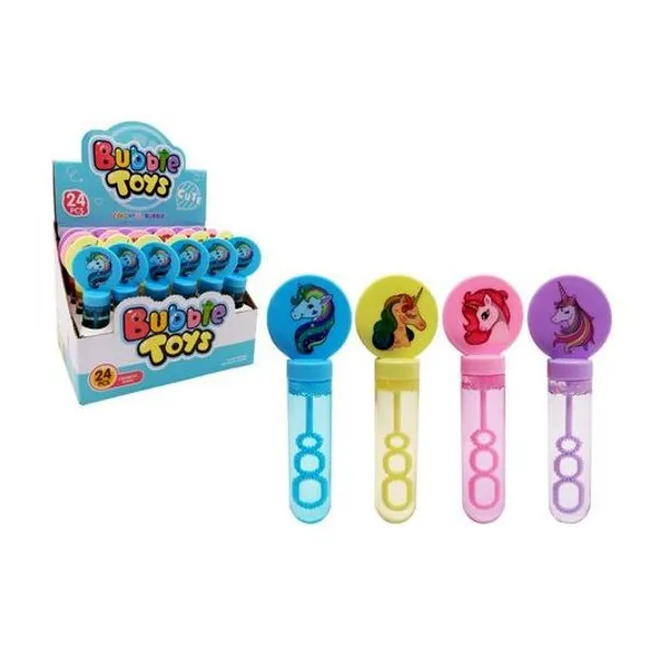 Burbujero stick unicornio 14 cm x unidad surt.