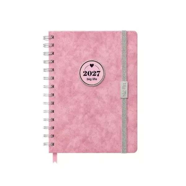 Agenda big life premium n.° 8 semanal espiral pastel 2027