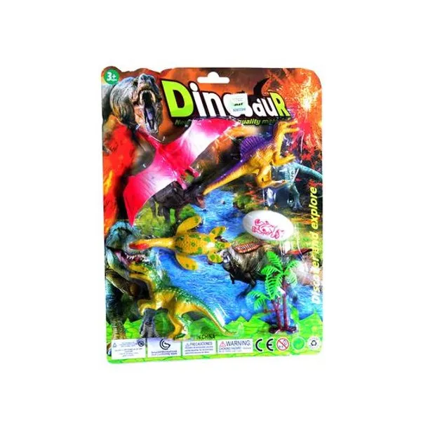 Set de dinosaurios 6 piezas en blister 21x28x3 cm