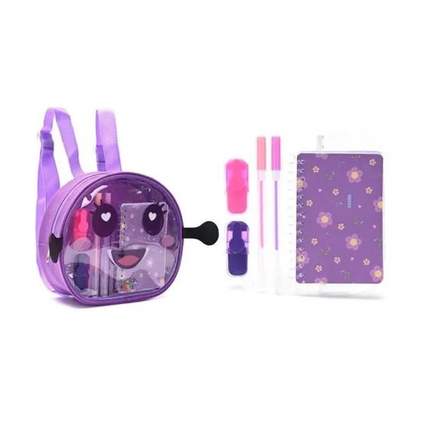 Mochila con set de útiles kawaii mayu 21x8x19 cm Skora